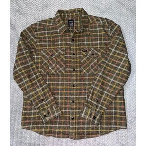 RVCA Men's Relaxed‎ Fit Button Front Cotton Long Sleeve Flannel Size Small